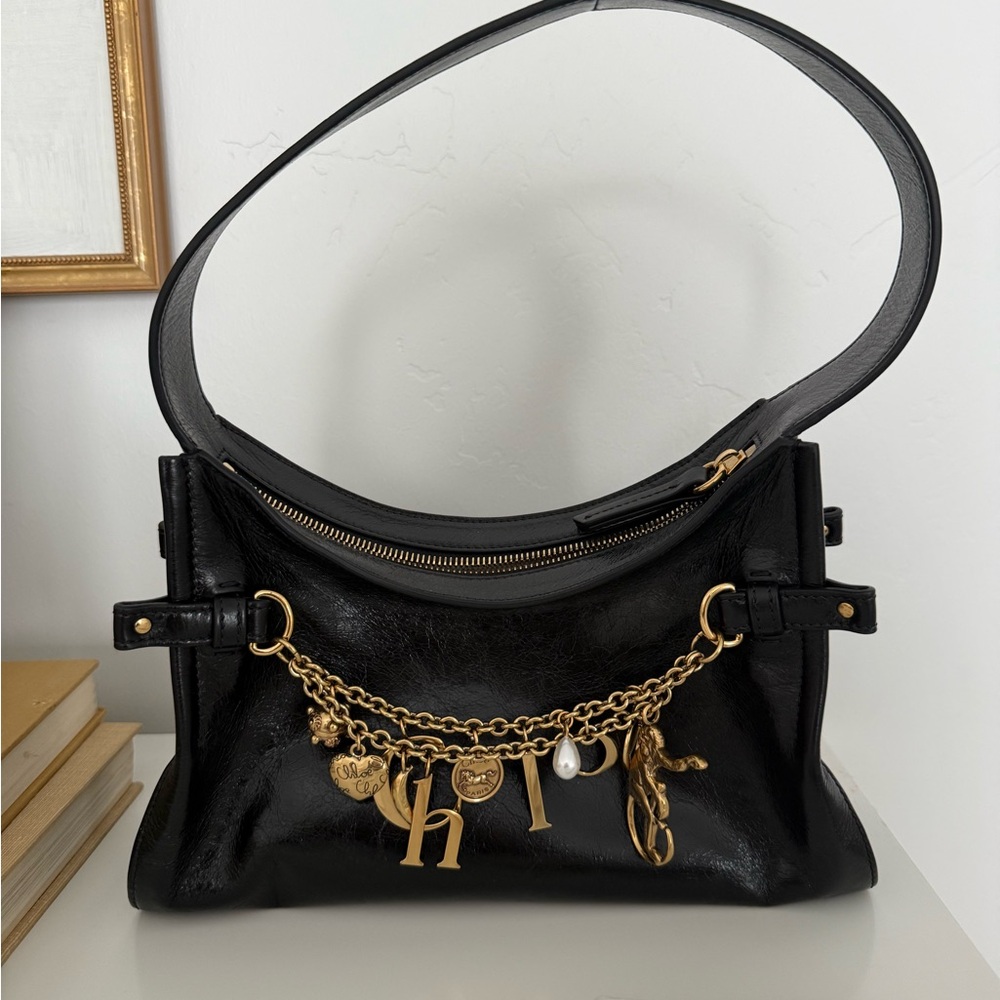 CHLOÉ Charms Hobo Bag in Shiny Leather